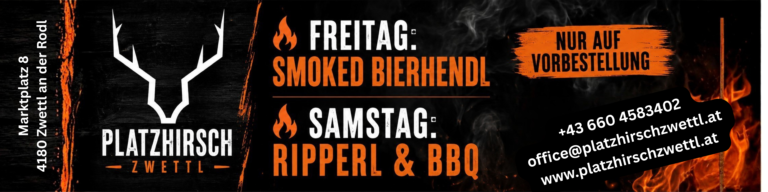 Smoked Bierhendl im Smoker im Platzhirsch Zwettl an der Rodl
